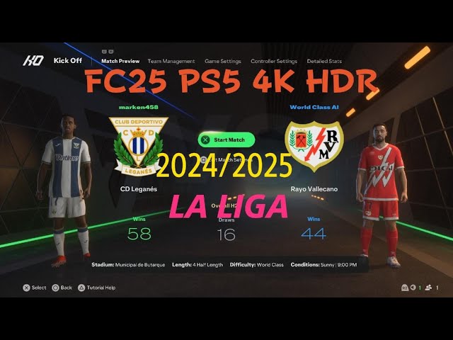 EA SPORTS FC 25* Leganes vs Rayo Vallecano “LA LIGA“ PS5 4K HDR Gameplay