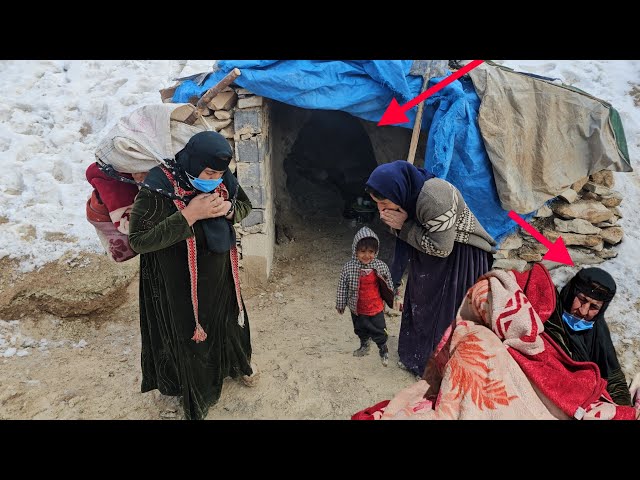 Grandma's arrival at the old cave and her despair over a homeless family