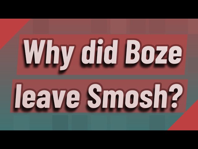 Why did Boze leave Smosh?