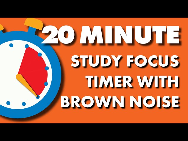 ADHD 20 min Study Focus Timer with Brown Noise #adhd Pomodoro Focus Timer