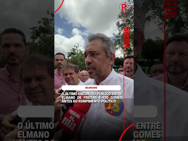 O último encontro público entre Elmano de Freitas e Cid Gomes antes do rompimento político