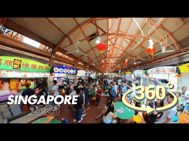 Singapore Maxwell Food Centre (8k 360 video) 4 Jan 2025