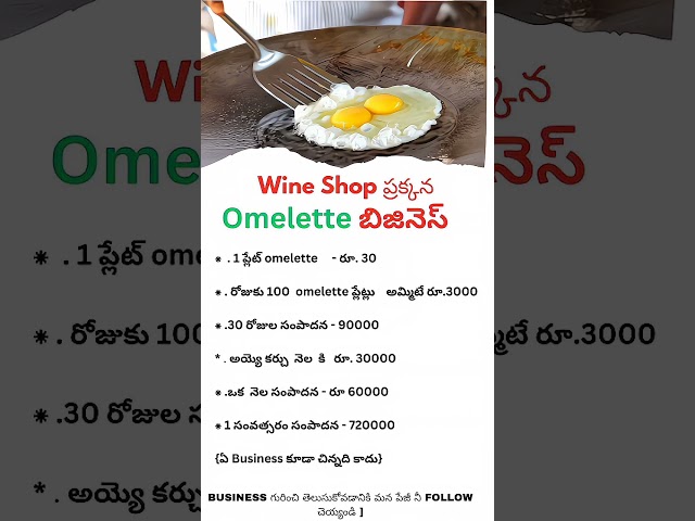 New Business Startup Idea || Omelette Business Beside Wine Shop  || Business Tips #business