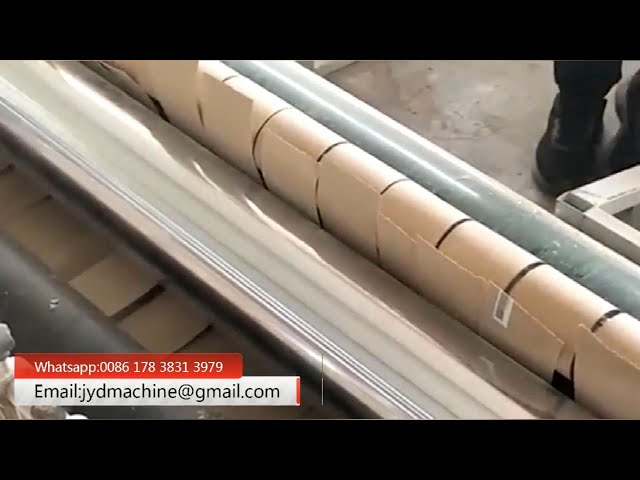 Jumbo Kraft Paper Roll Slitting And Rewinding Machine Operations Video