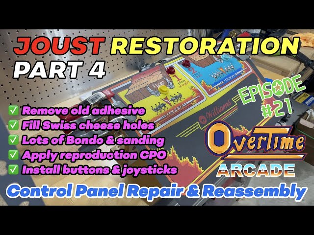 How to Repair a Williams Control Panel & Install a Control Panel Overlay: Joust Restoration part 4