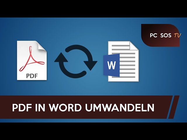 PDF in Word umwandeln - PC SOS TV