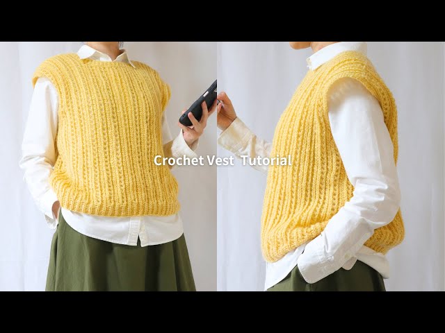 How to Crochet Vest with Spring Colored Yarn