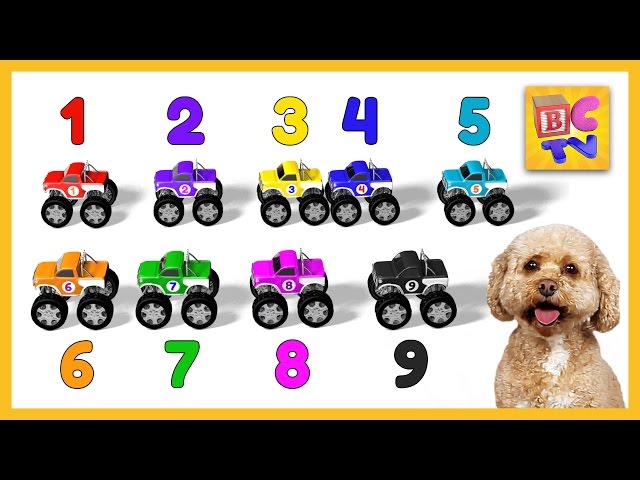 Learn to Count to 10 with Monster Trucks | Educational Cartoon for Kids by Brain Candy TV