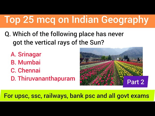 top 25 Geography  gk | part 2 | indian geography mcq | world geography gk | india gk quiz