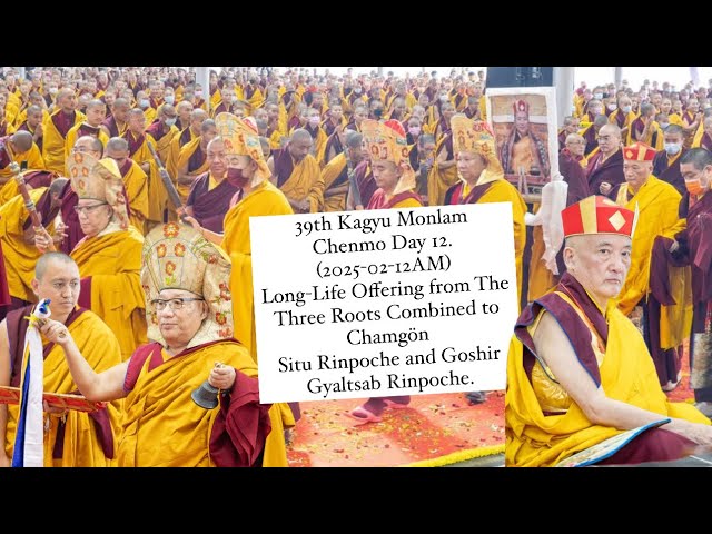 39th Kagyu Monlam Chenmo Day 12.(2025-02-12AM)Long-Life Offering💕