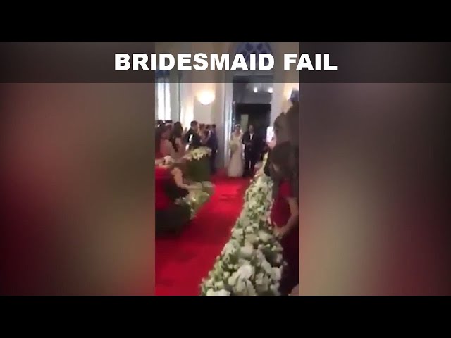 Bridesmaid falls | Fail  | Wedding