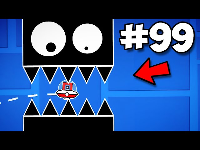 Playing 100 Impossible Geometry Dash Level!