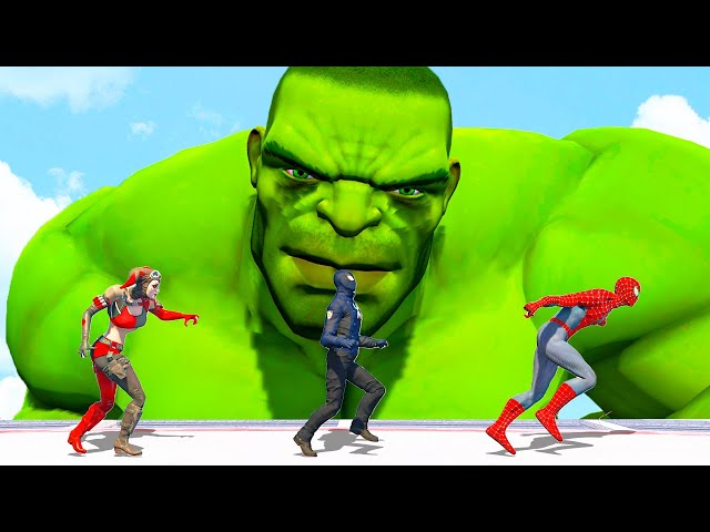 HULK RIPPED Spider-Man & Spider-Cop To Protect Harley Quinn