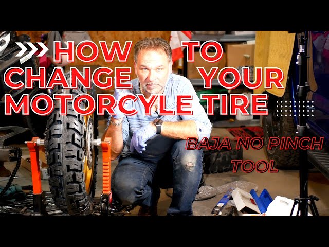 HOW TO CHANGE AND BALANCE MOTORCYCLE TIRE BAJA NO PINCH TOOL