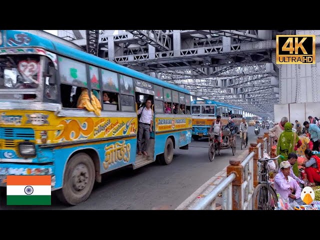 Kolkata(Calcutta), India🇮🇳 Real Life in Kolkata Old Central (4K HDR)