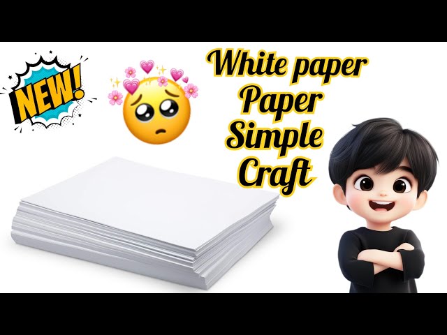 beautiful white paper craft / back to school crafts  easy crafts / paper crafts / without glue craft