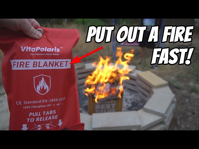 How to put out a fire using an emergency fire blanket - VitaPolaris Fiberglass Blanket