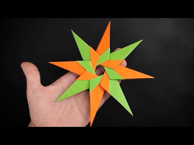 Origami: 8-Pointed Ninja Star / Shuriken - How to fold