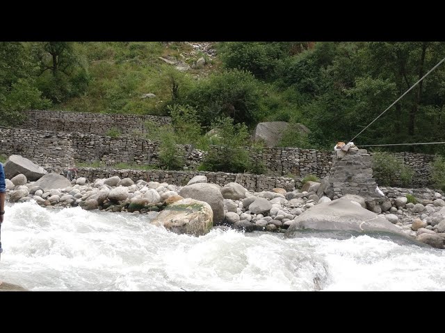 Manali Beas River - Manali hills. Kullu Manali hill station india