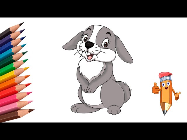 How to draw a funny hare