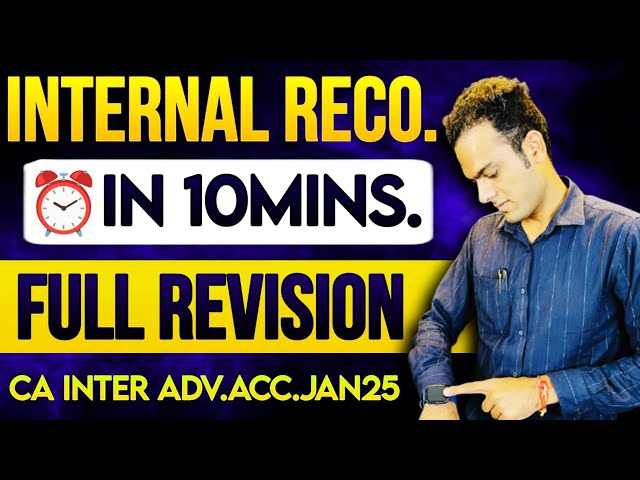 Can You Master INTERNAL RECONSTRUCTION in 10 Minutes  | CA Sandeep sharma | CA Inter jan 25 |