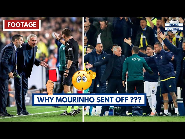 Jose Mourinho Red Card vs Manchester United 🟥 Why Mourinho Sent OFF ❓