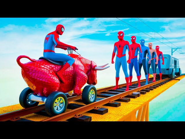 GTA 5 Epic Water Ragdolls | Spider -Man Vs Hulk Jumps / Fails ep Live 09 #shorts