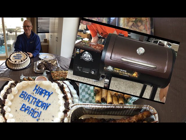 Happy Bday Brad Unboxing Gift and Installing Pitboss Wood Pellet Grill Smoker