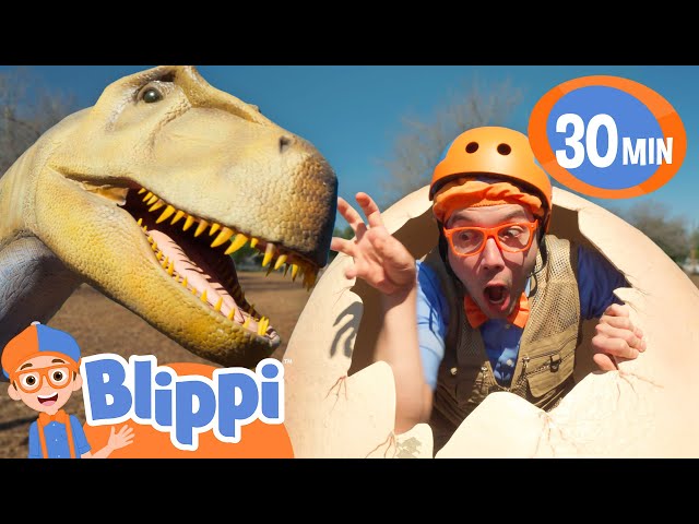 Jurassic Dinosaurs & Vehicle Adventures! | BEST OF BLIPPI TOYS | Educational Videos for Kids