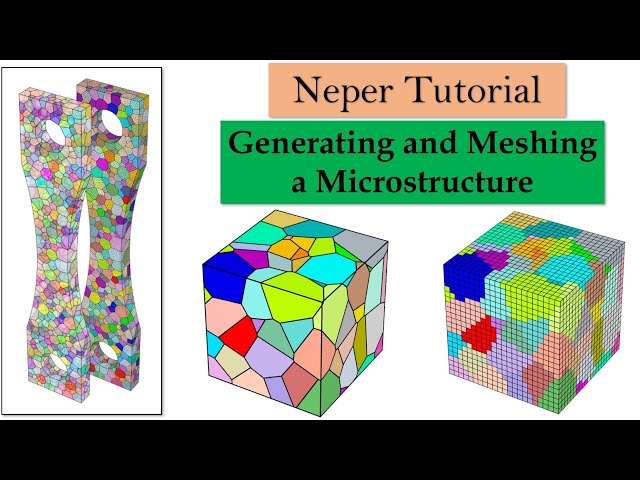 Microstructure (polycrystal) generation and Meshing | Neper software tutorial 1