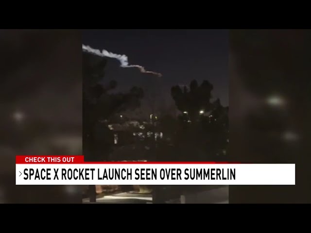 Las Vegas residents report mysterious object in sky, later identified as SpaceX rocket