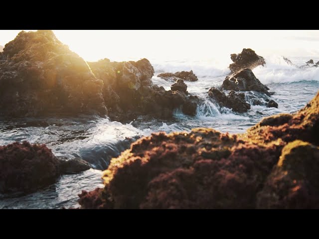 Water Crashing Over The Rocks | No Copyright Video | Free Video | nature 4k video