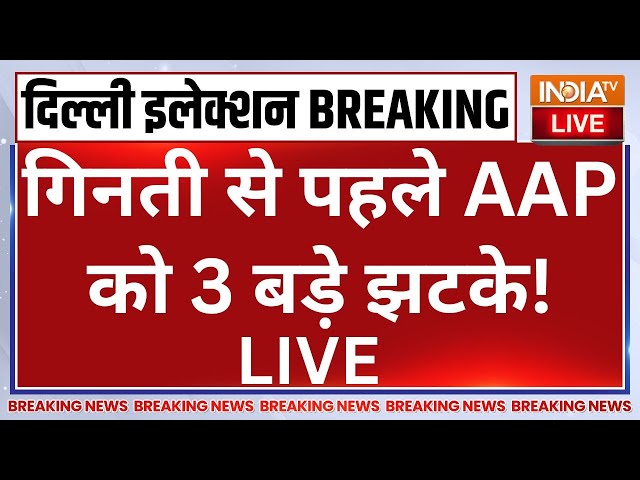 Delhi Result Exit Poll Final Highlights Live: गिनती से पहले AAP को 3 बड़े झटके! BJP | Arvind Kejriwal