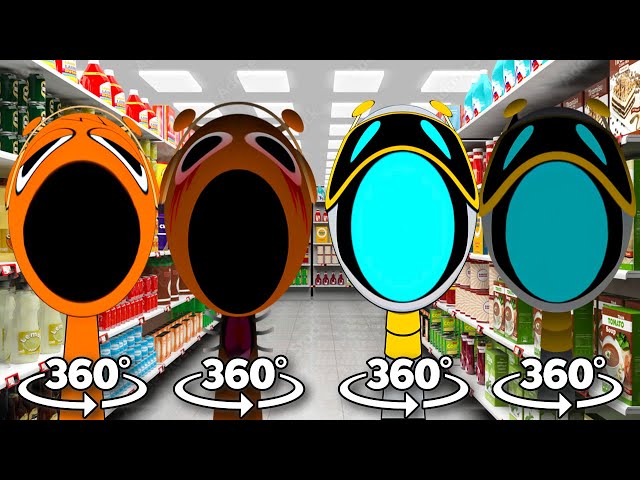 Pop Incredibox Sprunki Normal Vs Horror - Supermarket in 360° Video | VR