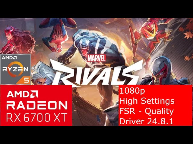 Marvel Rivals | High Settings | 1080p | Ryzen 5900X + RX 6700 XT