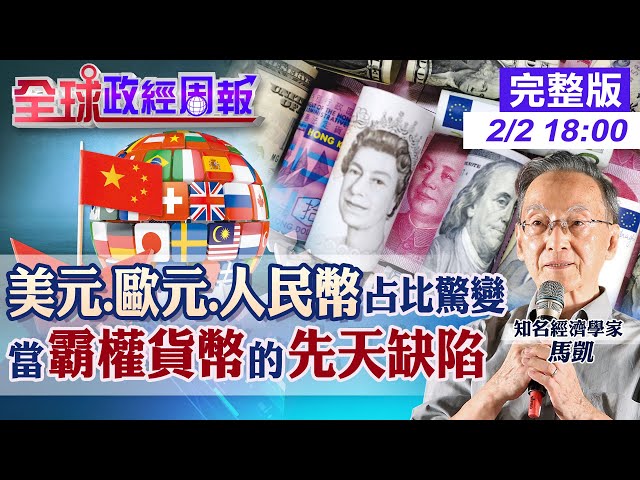 【全球政經周報】人民幣PK美元!驚揭幾大數據現況 歐元地位有變?使用率比一比 美國逆差大!為何經濟強? 產油也曾戰爭!曝伊朗伊拉克經濟差異20250202 @中天財經頻道CtiFinance