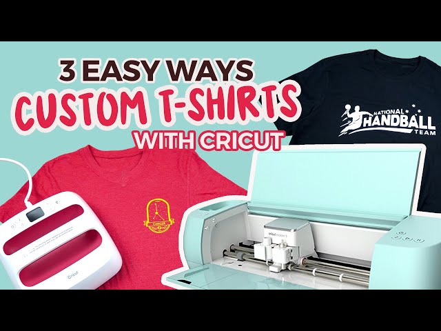 3 ways to make custom t-shirts with Cricut Explore 3 & Easy Press 2 on Design Space | for beginners