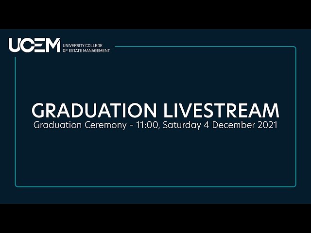 UCEM Graduation Ceremony — 11:00, Saturday 4 December 2021