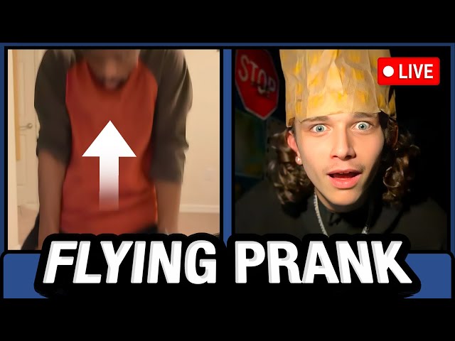 Flying JUMPSCARE PRANK on OMEGLE (LIVE)