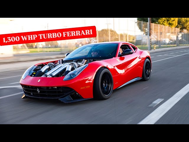 FIRST DRAG TEST: HOW FAST IS 1,300 WHP TWIN TURBO FERRARI F12?