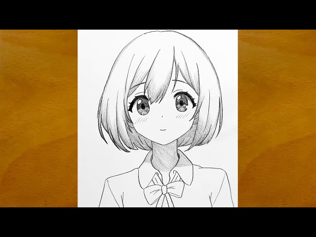 How to Draw a Cute Anime Girl Step by Step || Easy Anime Sketch || Pencil Art