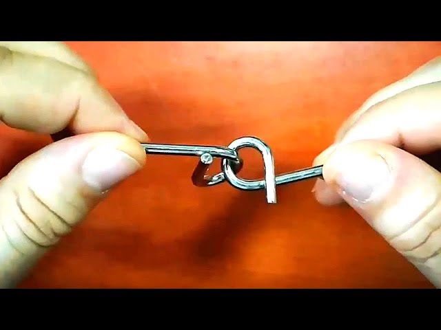 Metal Wire Puzzle Solution P Shape Ring IQ Brain Teaser