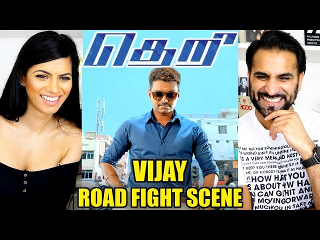 THALAPATHY VIJAY - ROAD FIGHT SCENE | Theri Movie Scene REACTION!!