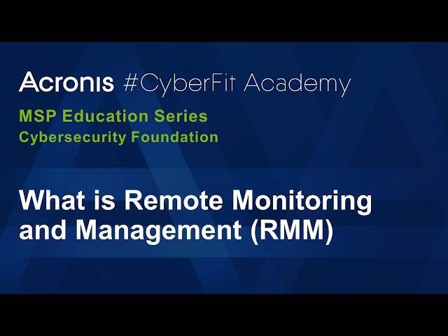 What is Remote Monitoring and Management (RMM)