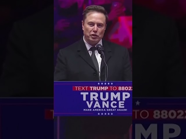 Elon Musk speaks at Trump's victory rally 🗣️