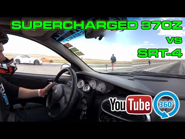 SRT4 vs Supercharged Nismo 370Z -  360° Racing Video!