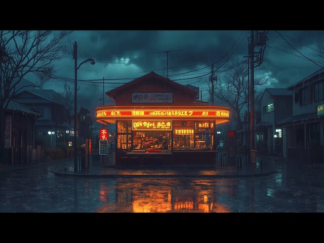 Experience 1980s & 90s Lofi Hip Hop Beats for Productive Rainy Nights | Retro Town Vibes | Japan