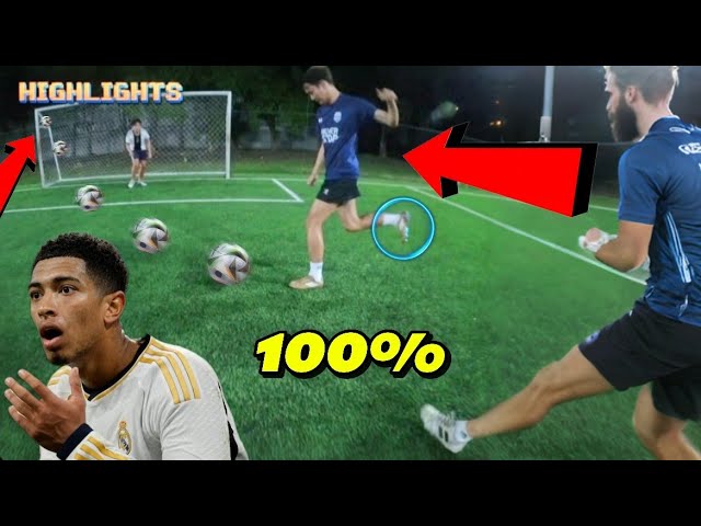 How to ALWAYS SCORE 1v1 against goalkeeper | Gopro POV football #footballskills #4k #striker #score