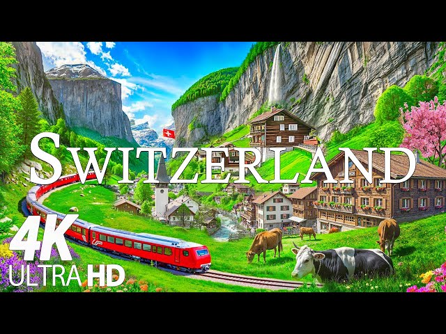 Switzerland 4K - Breathtaking Views of Matterhorn, Jungfrau, Peaceful Countryside - Relaxing Music