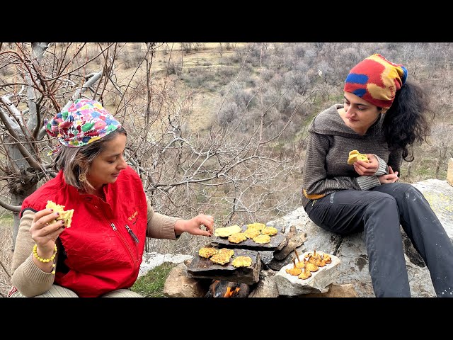 Cooking Fresh Bread & Grilled Chicken on a Stone